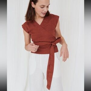 Linenfox Amelia Wrap Top